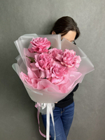 Французские розы , цвет розовый , 3 штуки