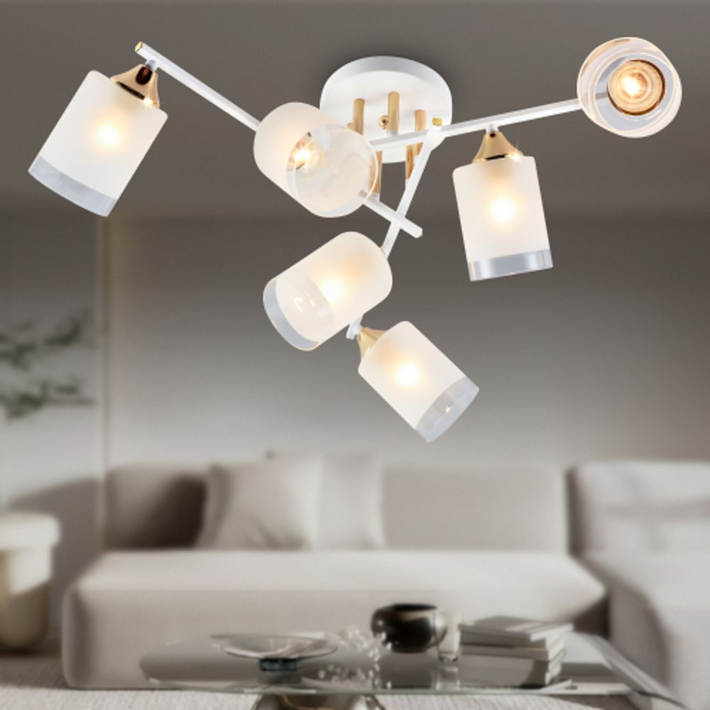 Люстра Rivoli Georgiana 9144-205 6 х Е27 60 Вт модерн | Rivoli