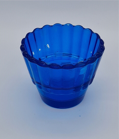 Стаканчик стекло (в асс рифлен) Синий (КовБ) 60030055