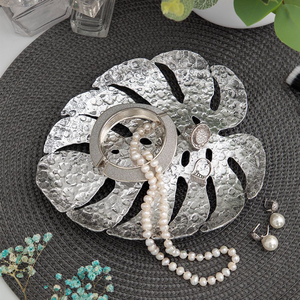 Подставка для украшений Monstera Deliciosa (Монстера) Античное серебро