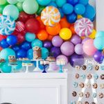 Шар (18"/46 см) Круг, Леденец, Оранжевый