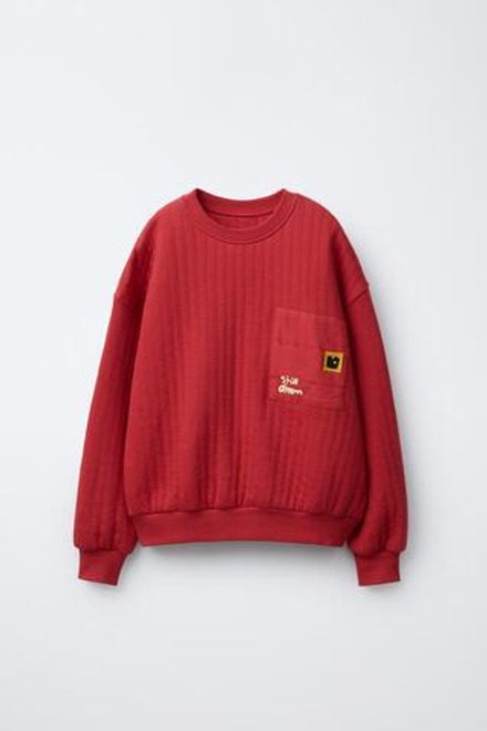 ZARA СТЕГАНАЯ ТОЛСТОВКА, КРАСНЫЙ