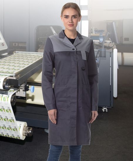 Халат женский "Технолог" NEW (серый/св.серый)
