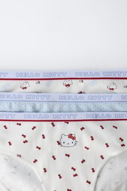 ZARA НАБОР ИЗ ТРЕХ ТРУСОВ HELLO KITTY © SANRIO, СИНИЙ