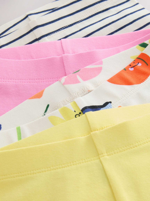Шорты-велосипедки для девочки Next AG9-946, 4 шт., Белый, Светло-желтый, Розовый