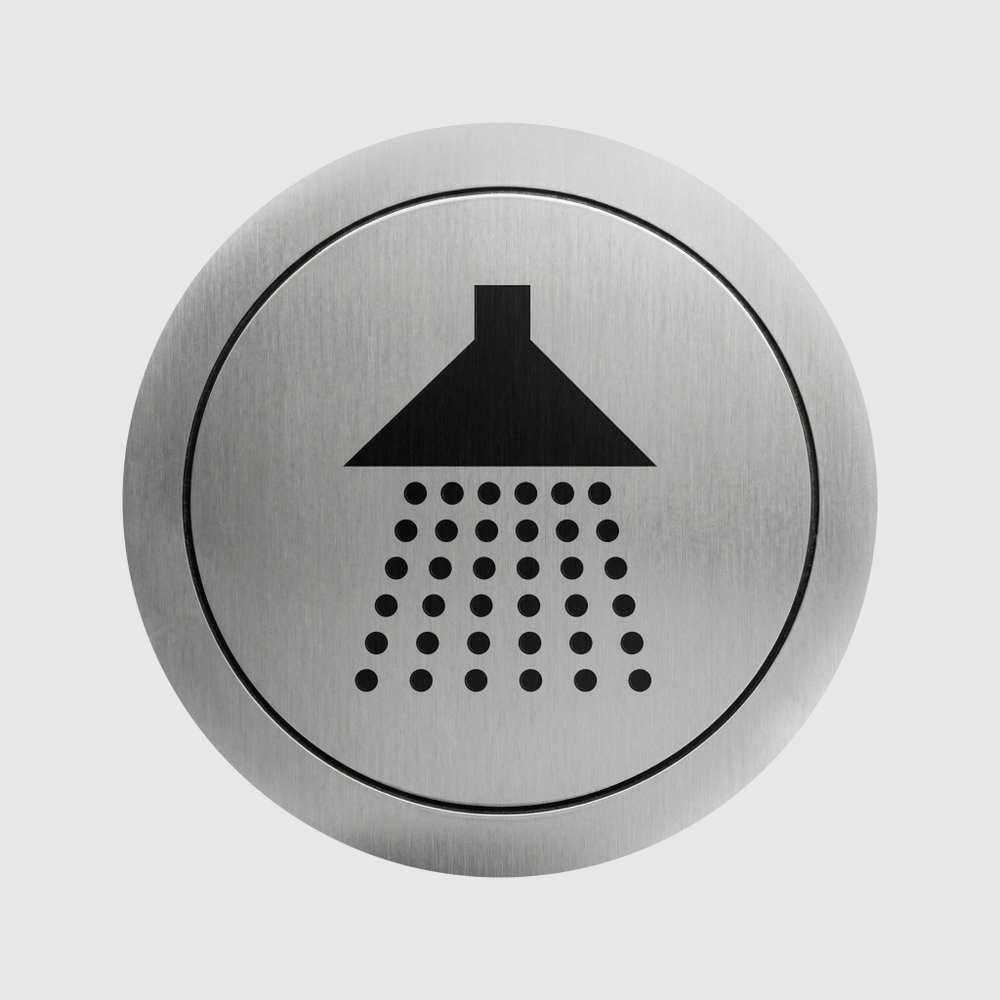 Табличка "Душевая зона" нерж. сталь NOFER 16725.2.S матовый