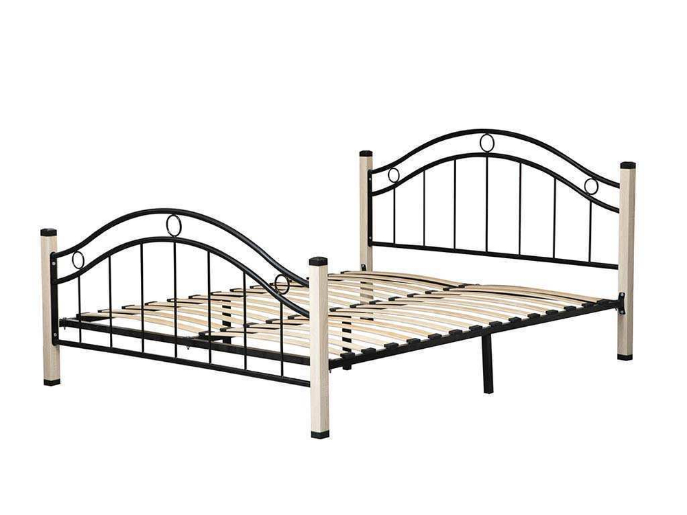 Скарлетт кровать двуспальная 1600 Дуб Сонома/черный