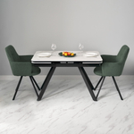 Стул Grant зелёный шенил на поворотном механизме