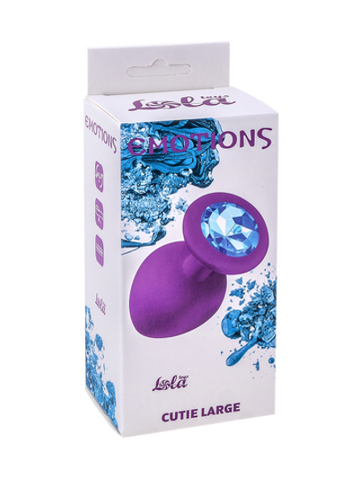 Анальная пробка Emotions Cutie Large Purple light blue crystall 4013-05Lola