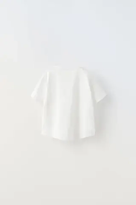 ZARA Футболка с аппликациями "розы"