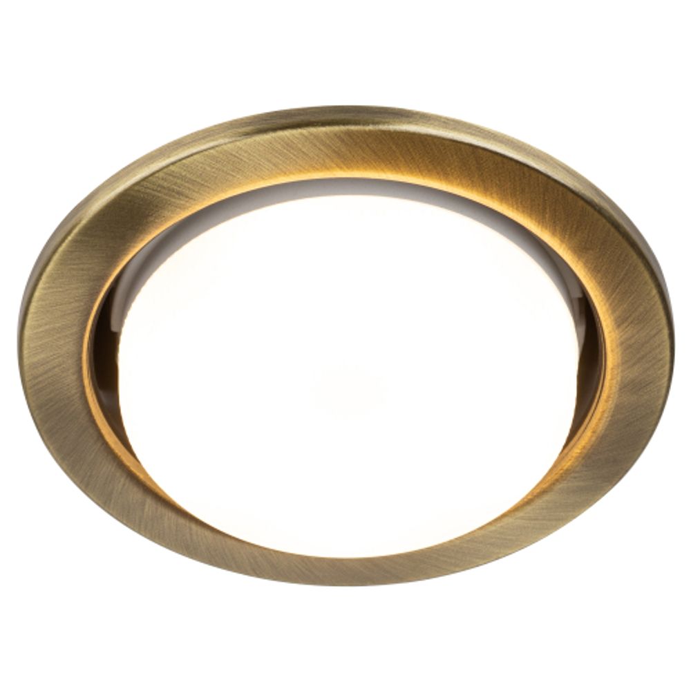 Светильник встраиваемый ЭРА KL35 SB /1 (к) под лампу GX53 бронза термокольцо в комплекте | Встраиваемые светильники Для ламп GX53