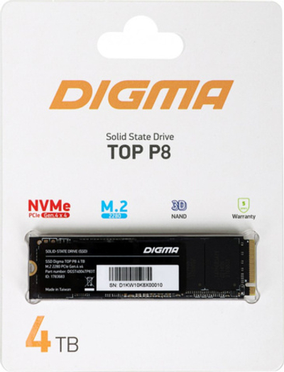 Накопитель SSD M.2 2280 Digma DGST4004TP83T 4000 ГБ