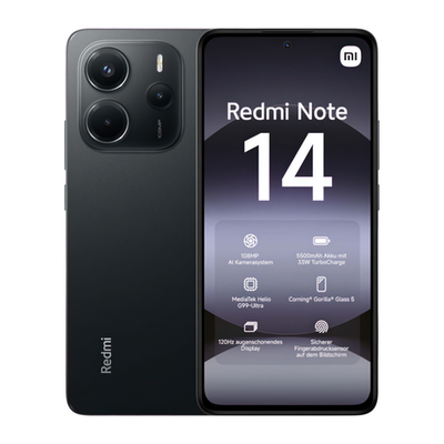 Смартфон Xiaomi Redmi Note 14 4G NFC 6 ГБ + 128 ГБ («Полночный чёрный» | Midnight Black) (версия Global)