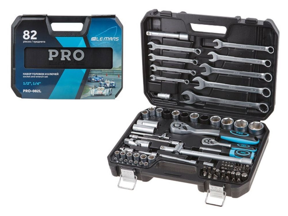 Набор головок и ключей 82 предмета 1/4",1/2" PRO STARTUL LE MANS