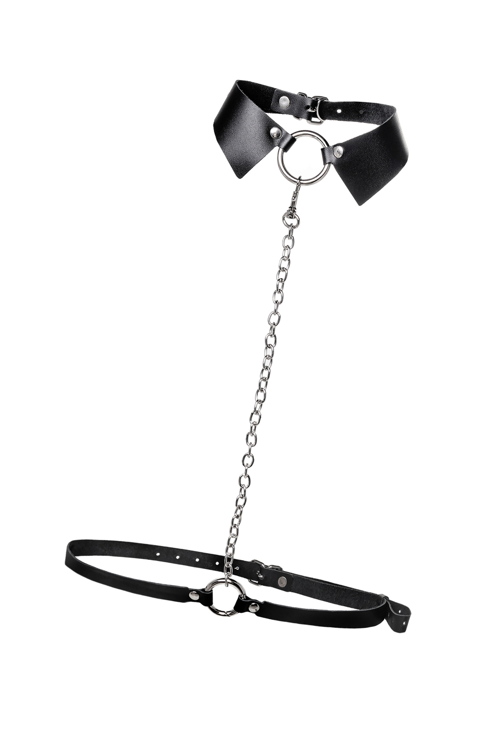 Портупея-чокер-ошейник Pecado чёрная