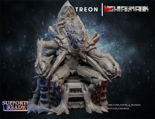 Genestealer Cults Patriarch Патриарх на троне миниатюра для dnd, днд, pathfinder, фентези, Настольная игра, НРИ, Варгейм, РПГ