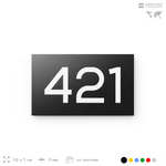 Номер на дверь 421, табличка на дверь для офиса, квартиры, кабинета, аудитории, склада, черная 120х70 мм, Айдентика Технолоджи