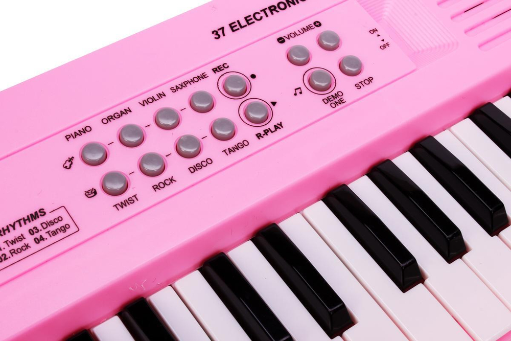 Синтезатор на бат. с микрофоном 44см, коробка HL-3709H