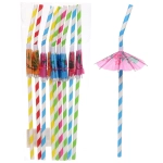 Трубочка для коктейля «Летний коктейль», 24 см, d -6 мм (набор 10 шт), микс