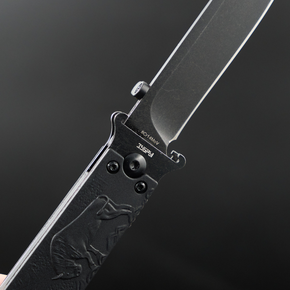 Нож Зубры (блеквош) (однолезвийный)