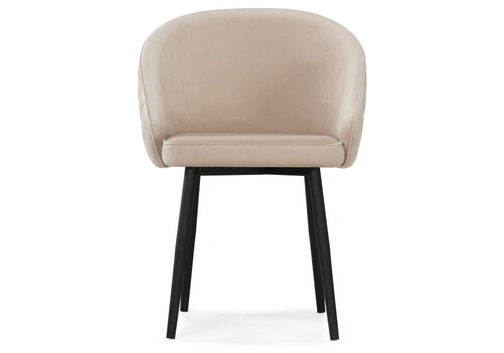 Стул на металлокаркасе Woodville Сутгайн MR-26, черный, ножки черные