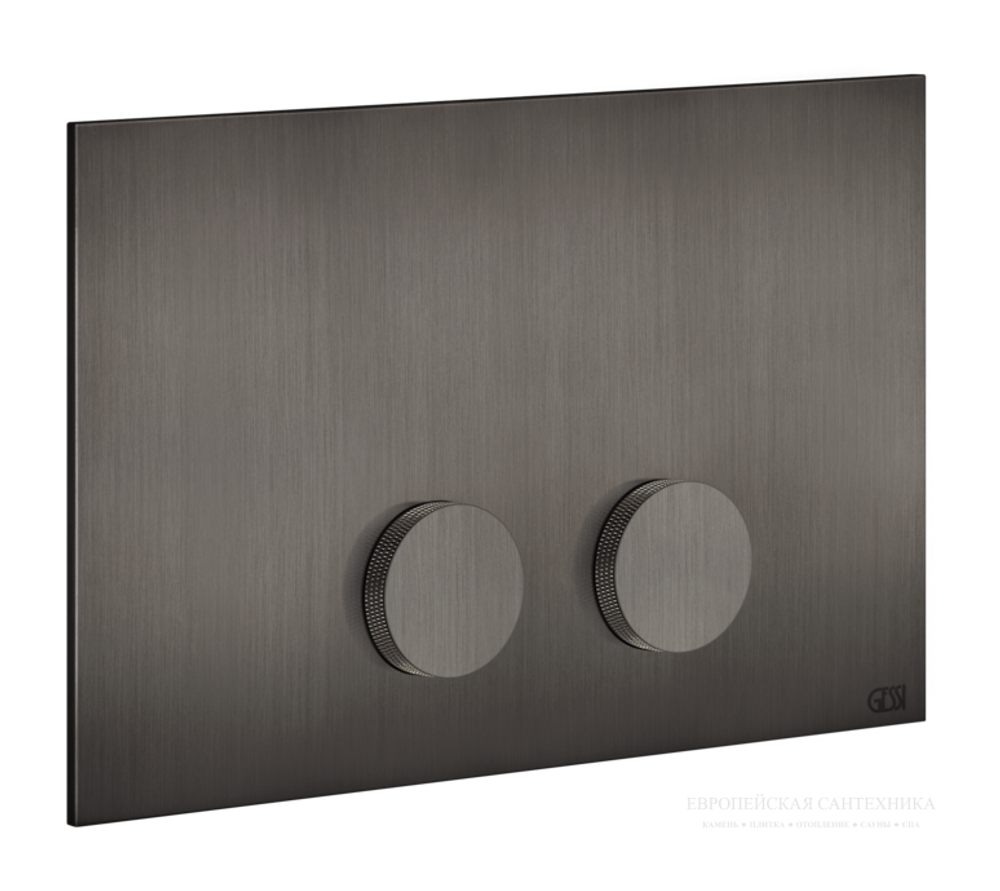 Панель смыва Gessi Anello, для встраиваемого смывного бачка Geberit, цвет Black Metal Brushed PVD