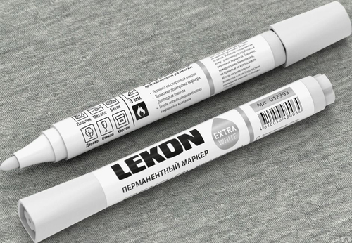 Маркер LEKON EXTRA WHITE перманентный, белый, 012393