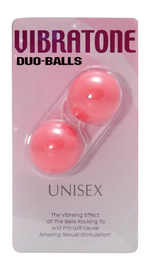 Розовые вагинальные шарики Vibratone DUO-BALLS (Цвет: розовый)
