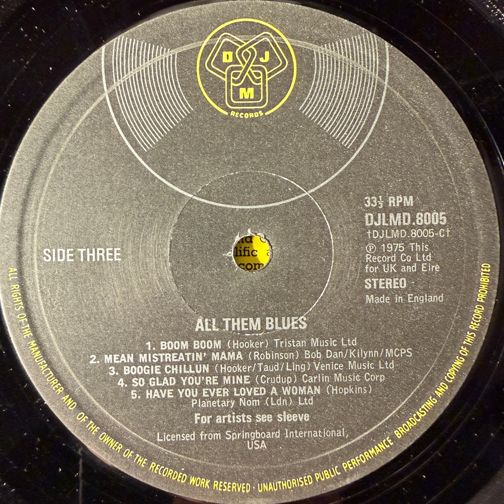 Сборник All Them Blues 2LP (Англия 1975г.)