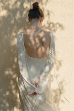 Платье из шелка "Офелия" в белом цвете