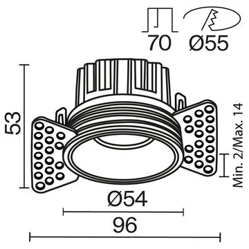 Встраиваемый светильник Technical DL058-7W3K-TRS-B