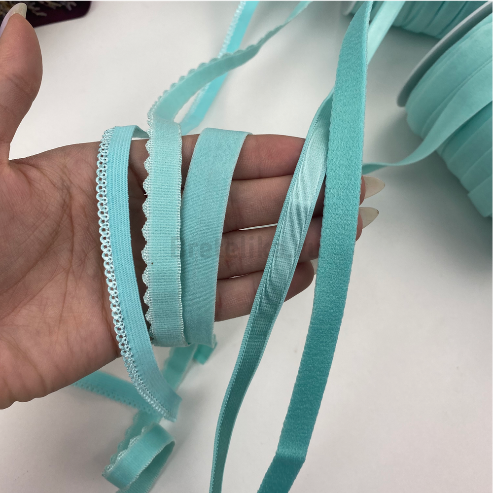 Отделочная резинка ажурная ментол 10 мм, цв. 1032