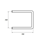 Полотенцесушитель водяной Point PN35555 500x500 П-образный (1"), хром