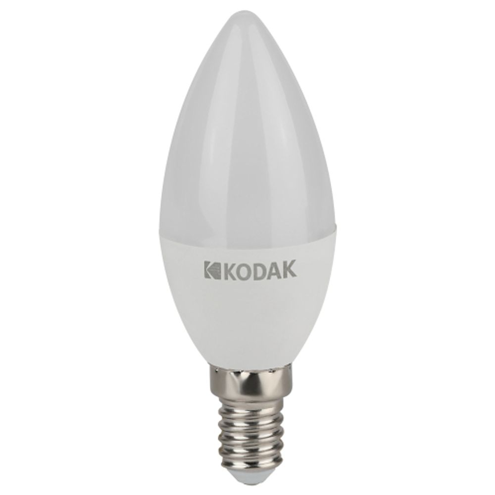 Лампа светодиодная Kodak LED B35-7W-830-E14 K 7Вт свеча теплый белый свет Е14 | Лампы cветодиодные Свеча (B/C)