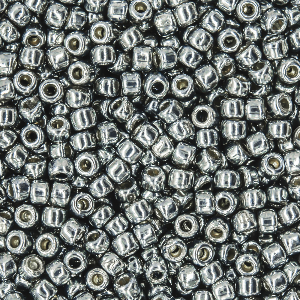 Японский бисер TOHO Round 15/0 (№PF565), непрозрачный глянцевый с металлическим блеском