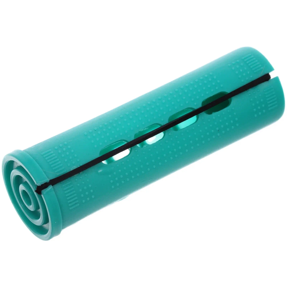 Бигуди-коклюшки 10шт с фиксирующими резинками «VOLNA», цвет мятный, d-2,5см (пакет с подвесом)