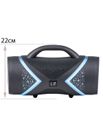 Портативная колонка BT SPEAKER Booms Bass E 818 Bluetooth c подсветкой синяя