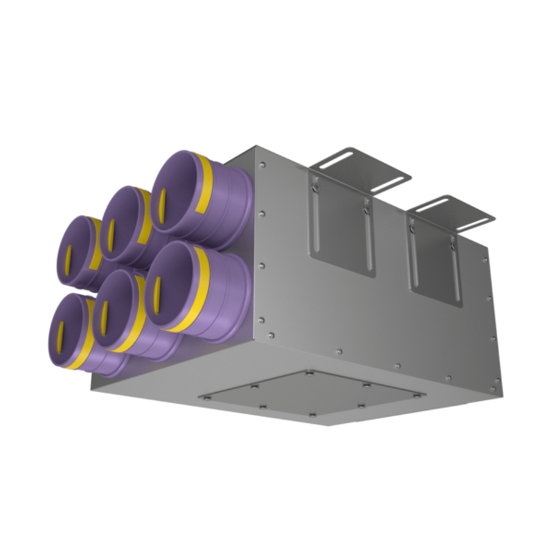 Присоединительная коробка KV 160/75×6 на 6 выходов