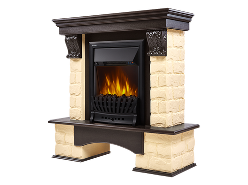 Портал Firelight Forte Classic камень бежевый, шпон венге