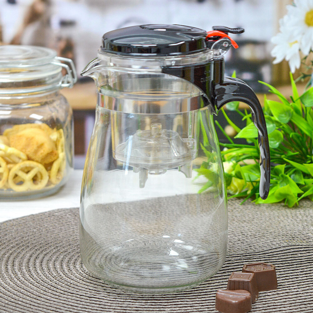 Чайник заварочный 0,9л стеклянный "Кувшин PS"