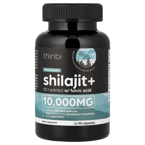 Thinbi, Мумие+, 90 капсул (500 мг в 1 капсуле)