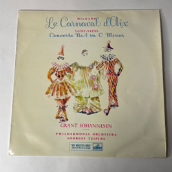 Винтажная виниловая пластинка LP Saint Saens, Milhaud, Grant Johannesen , Piano, With The Philharmonia Orchestra, Georges Tzipine, Concerto No 4 In C Minor (Англия 1958)