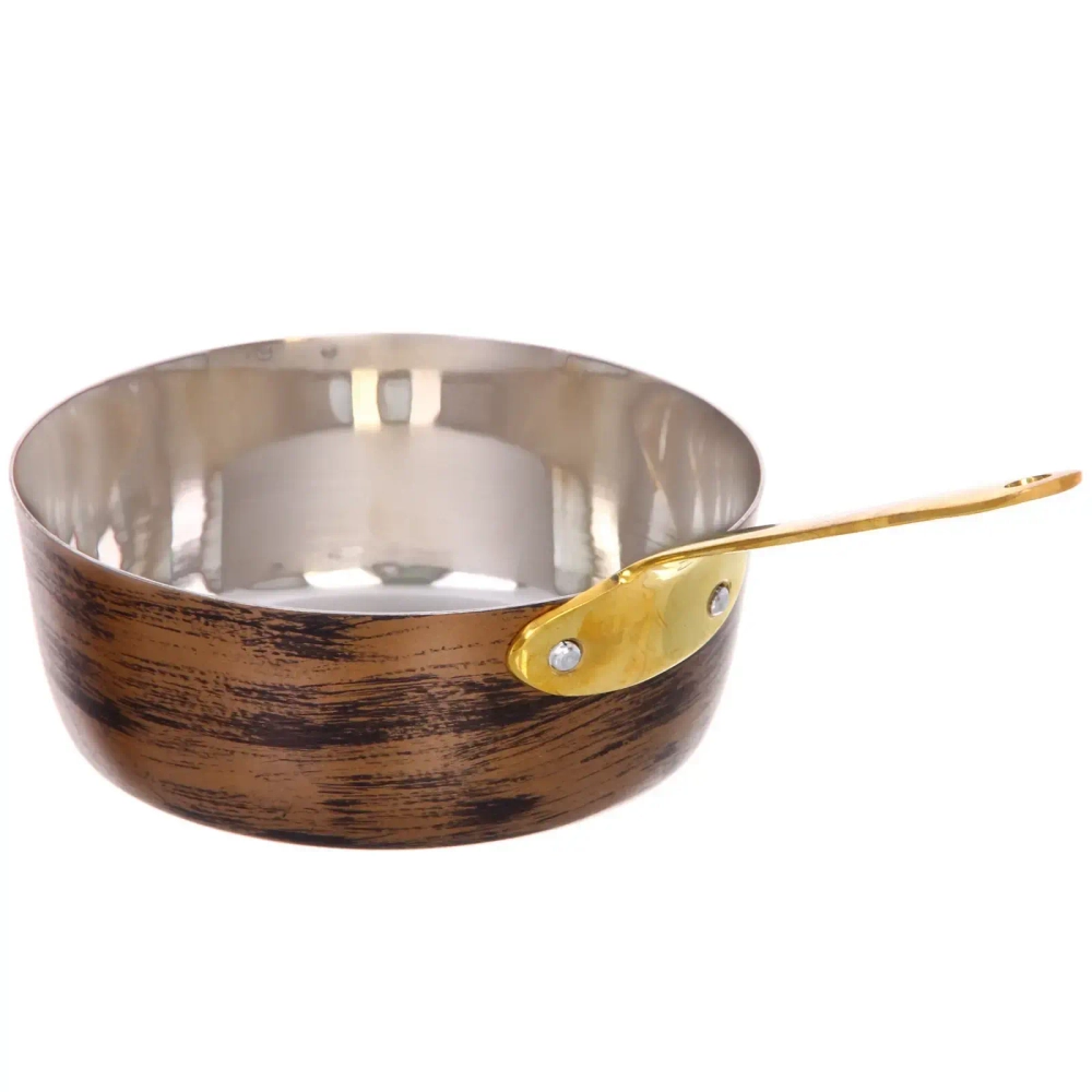 Ковш из нержавеющей стали для соуса 0,5л 14см цвет Антик