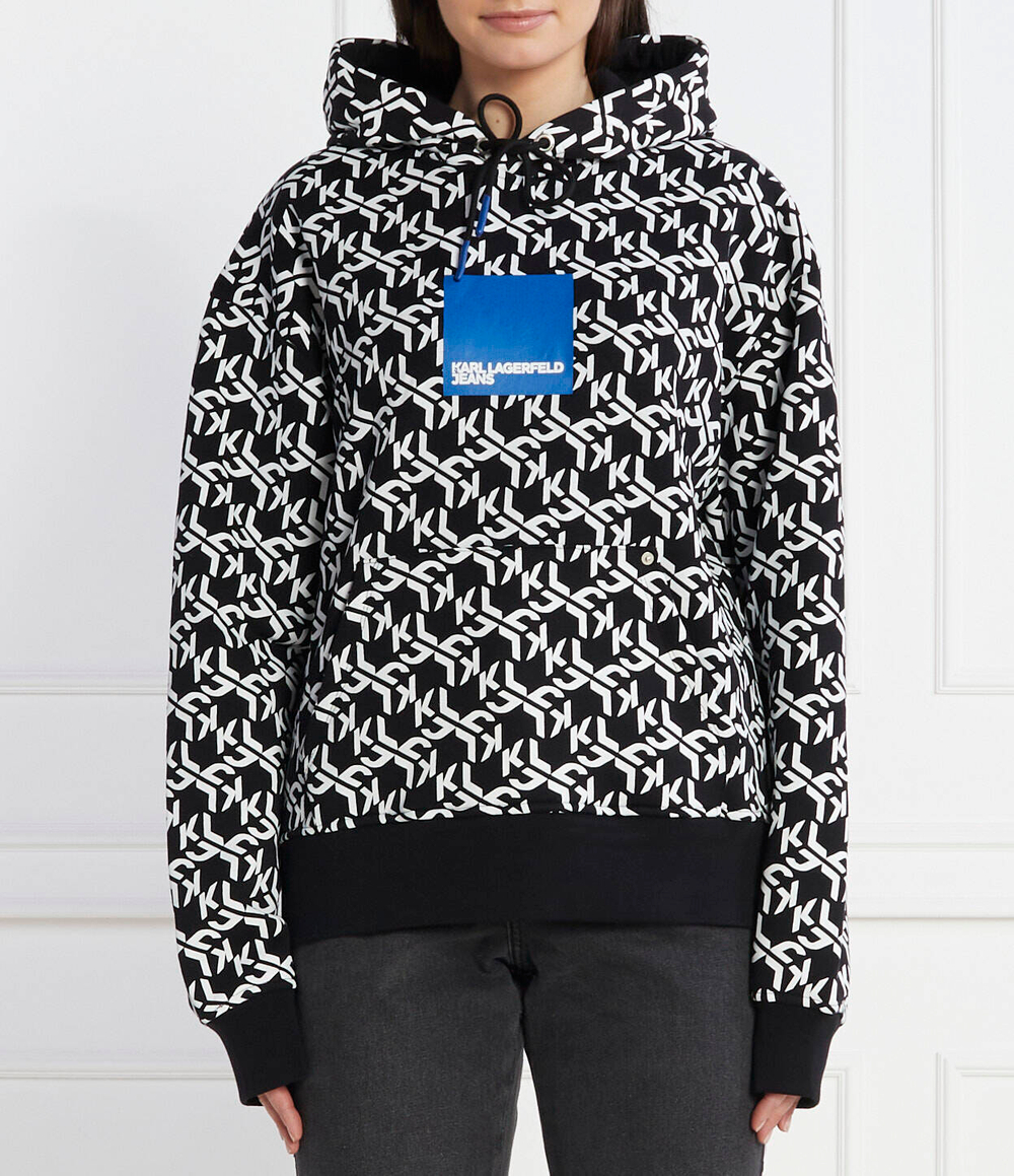 Худи monogram Karl Lagerfeld Jeans - черный(240J1809)