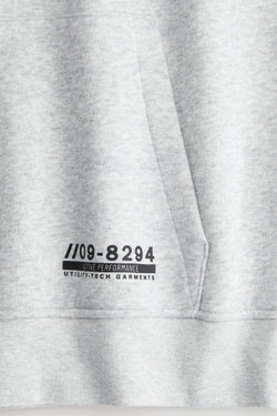 H&M Толстовка с капюшоном на молнии и мехом внутри, серый/черный