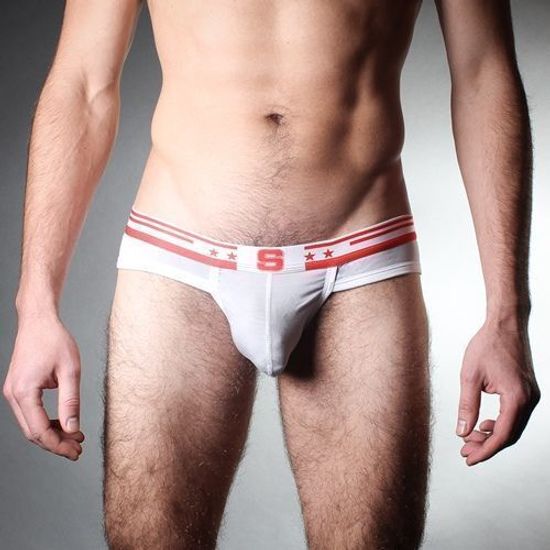 Мужские трусы слипы серые с вырезом сзади Seeinner Grey