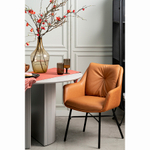 Стул allar, экокожа, рогожка, коричневый