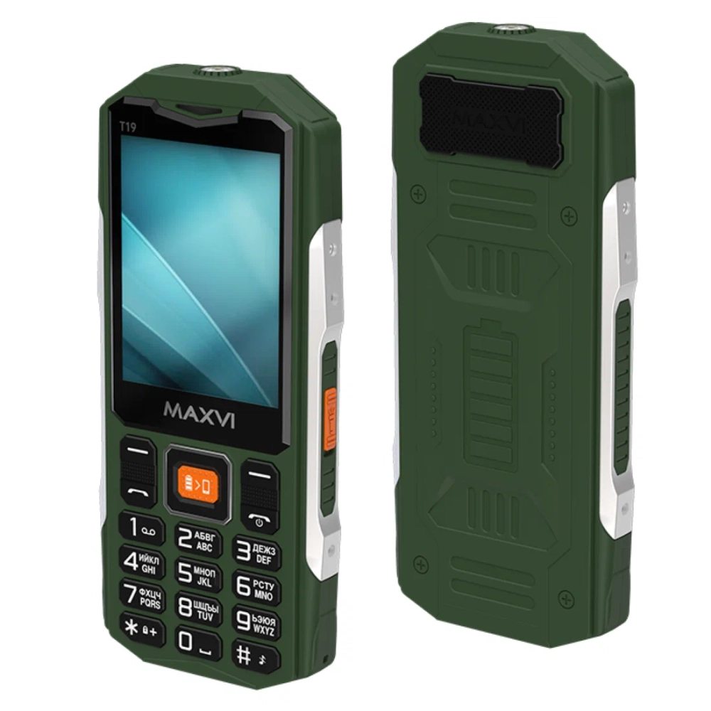 Мобильный телефон Maxvi T19 Зеленый 2 sim 2.8″ цветной GSM 2000 mAh
