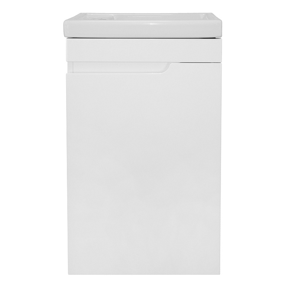 Комплект Тумба Azario KANTRI 45 450х250х775 подвесная, с раковиной Фостер 45, правая, белый глянец (CS00097245)