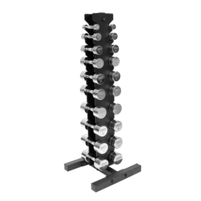 Набор хромированных гантелей BRONZE GYM, 1-10 кг - 10 пар, шаг 1 кг